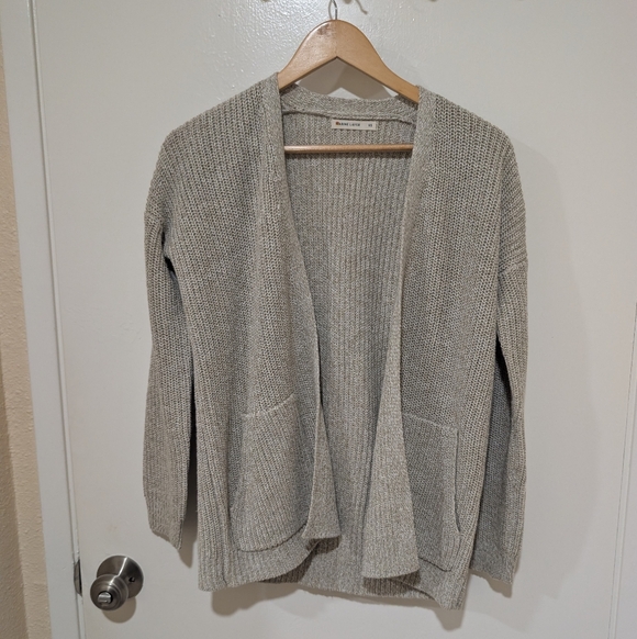 Marine Layer Grey Kelsey Open Knit Cardigan - Picture 3 of 13